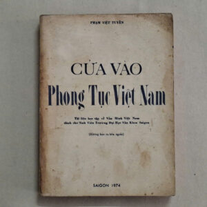 Cửa vào phong tục Việt Nam - Phạm Việt Tuyền (sách xưa)